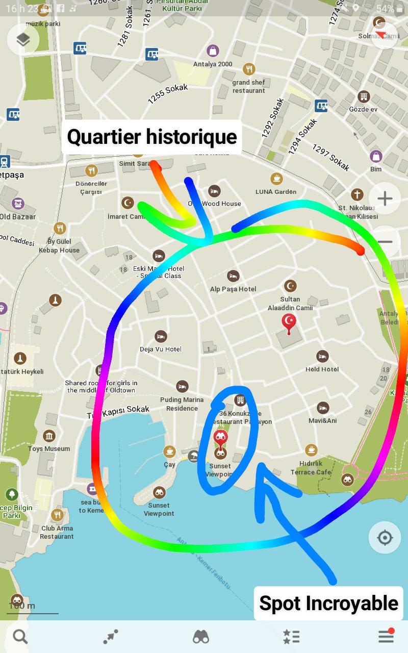 Carte quartier historique antalya